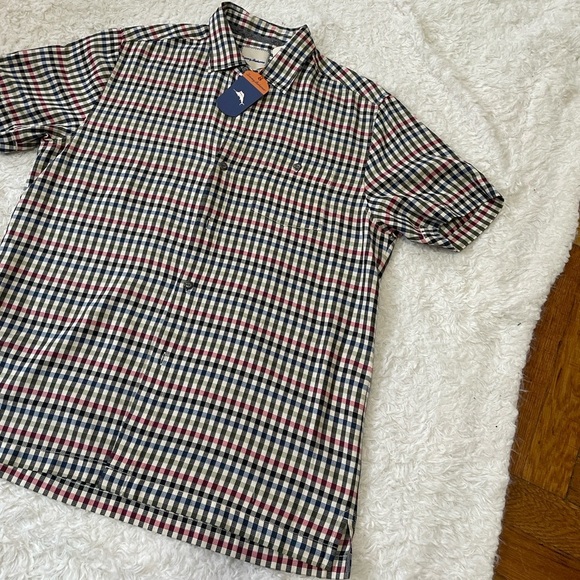 Tommy Bahama Multicolor Plaid Button Down Shirt - Picture 2 of 12